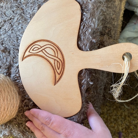 Wooden Hand Fan from Pennsylvania Renaissance Faire - Picture 2 of 2